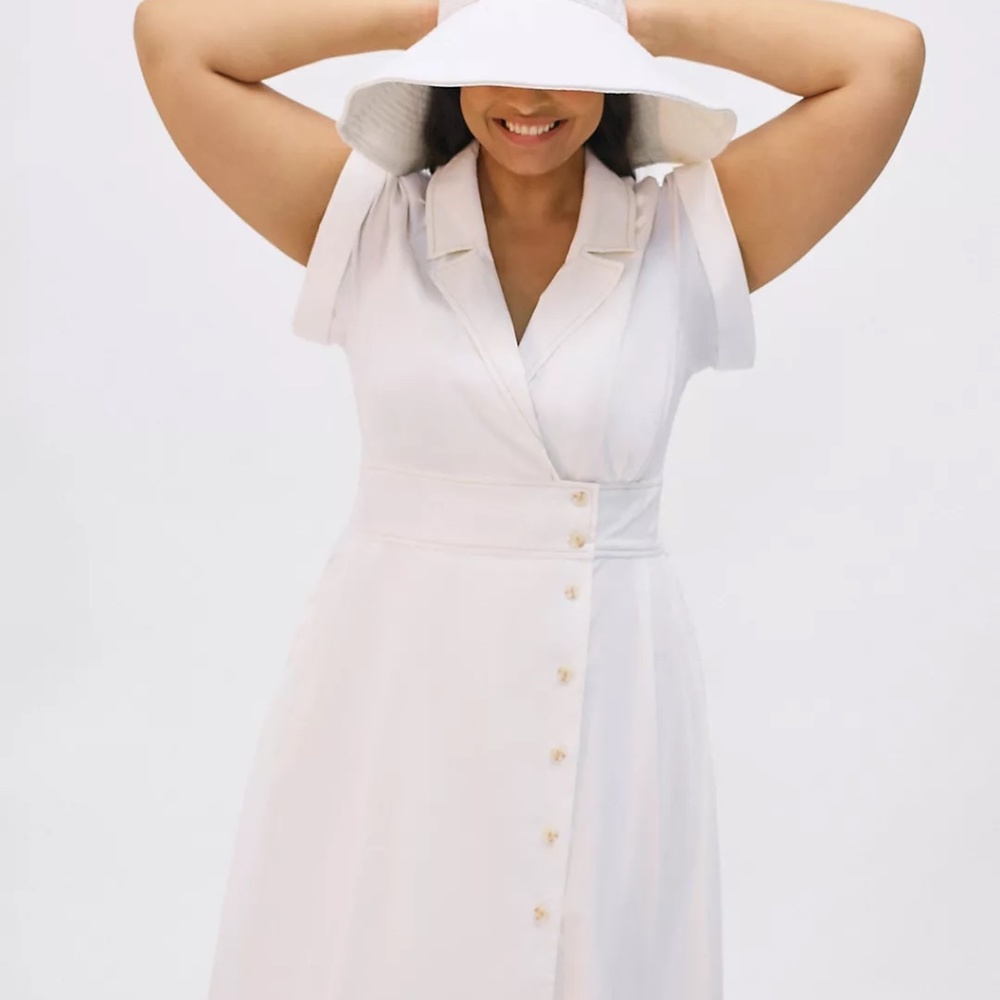 Anthropologie Maeve Poplin sleeve shirtdress midi Hard to find - Picture 7 of 11